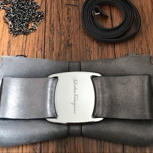 SALVATORE FERRAGAMO Clutch/ shoulder evening bag